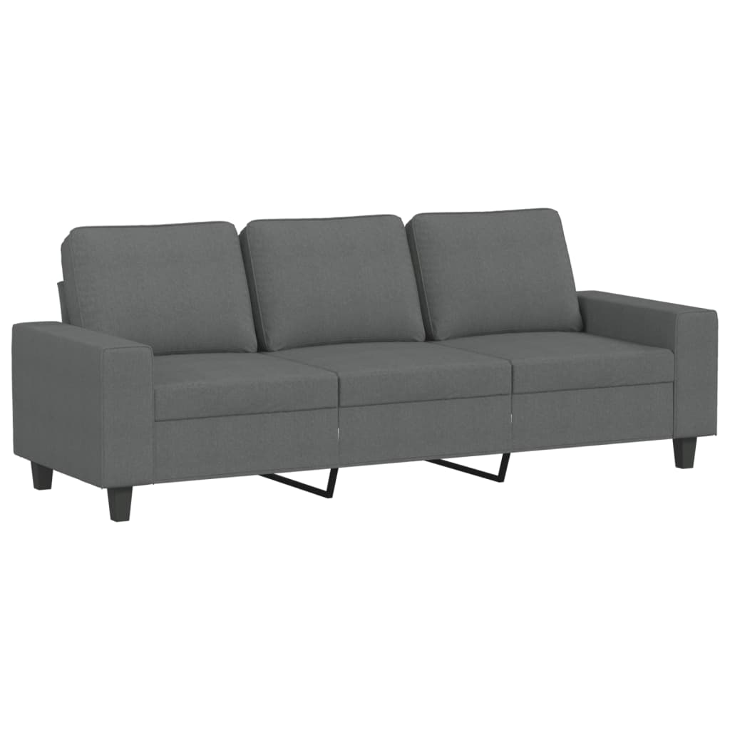 Driezitsbank met voetenbank 180 cm stof donkergrijs is nu te koop bij PeponiXL, paradijselijk wonen!