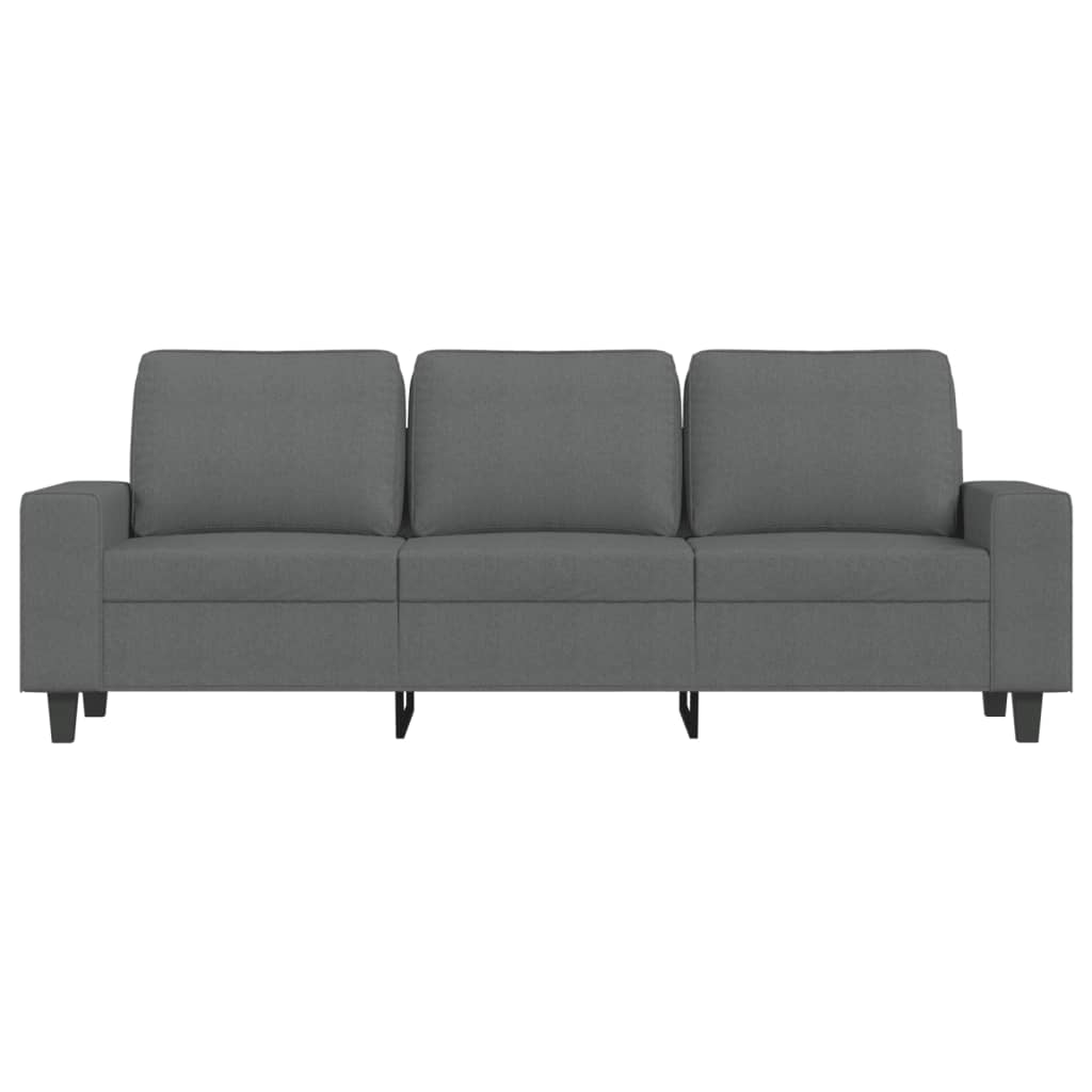 Driezitsbank met voetenbank 180 cm stof donkergrijs is nu te koop bij PeponiXL, paradijselijk wonen!