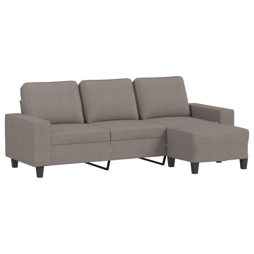 Driezitsbank met voetenbank 180 cm stof taupe is nu te koop bij PeponiXL, paradijselijk wonen!