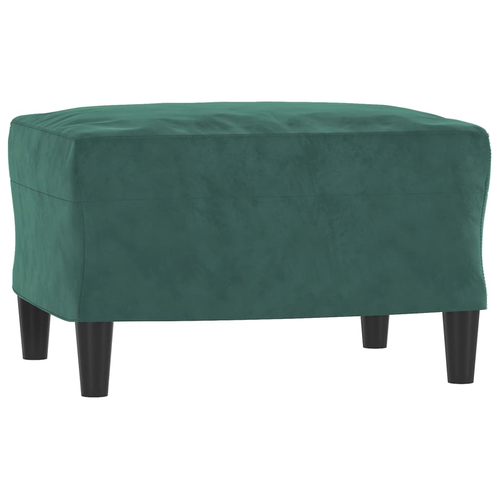 Driezitsbank met voetenbank 180 cm fluweel donkergroen is nu te koop bij PeponiXL, paradijselijk wonen!