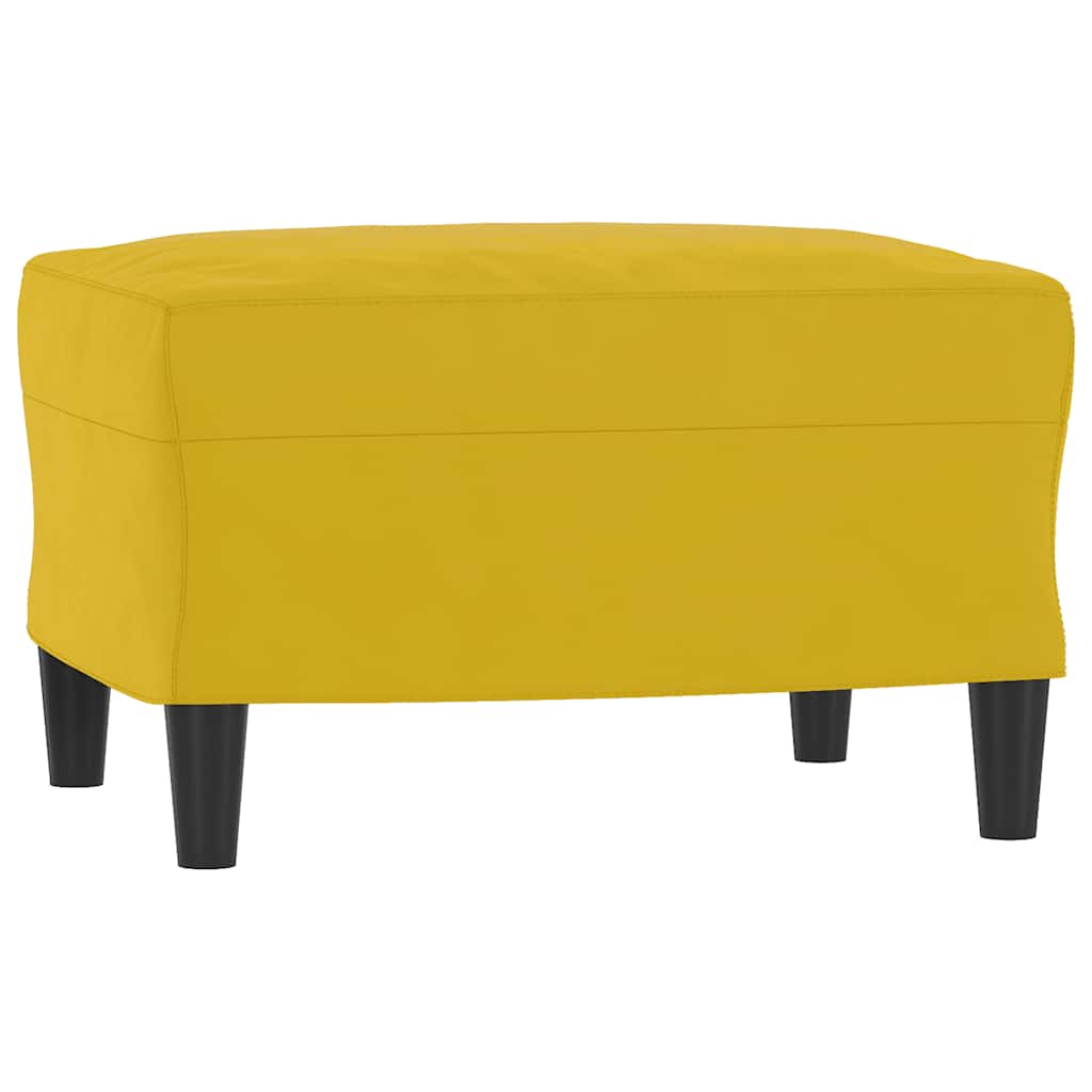 Driezitsbank met voetenbank 180 cm fluweel geel is nu te koop bij PeponiXL, paradijselijk wonen!