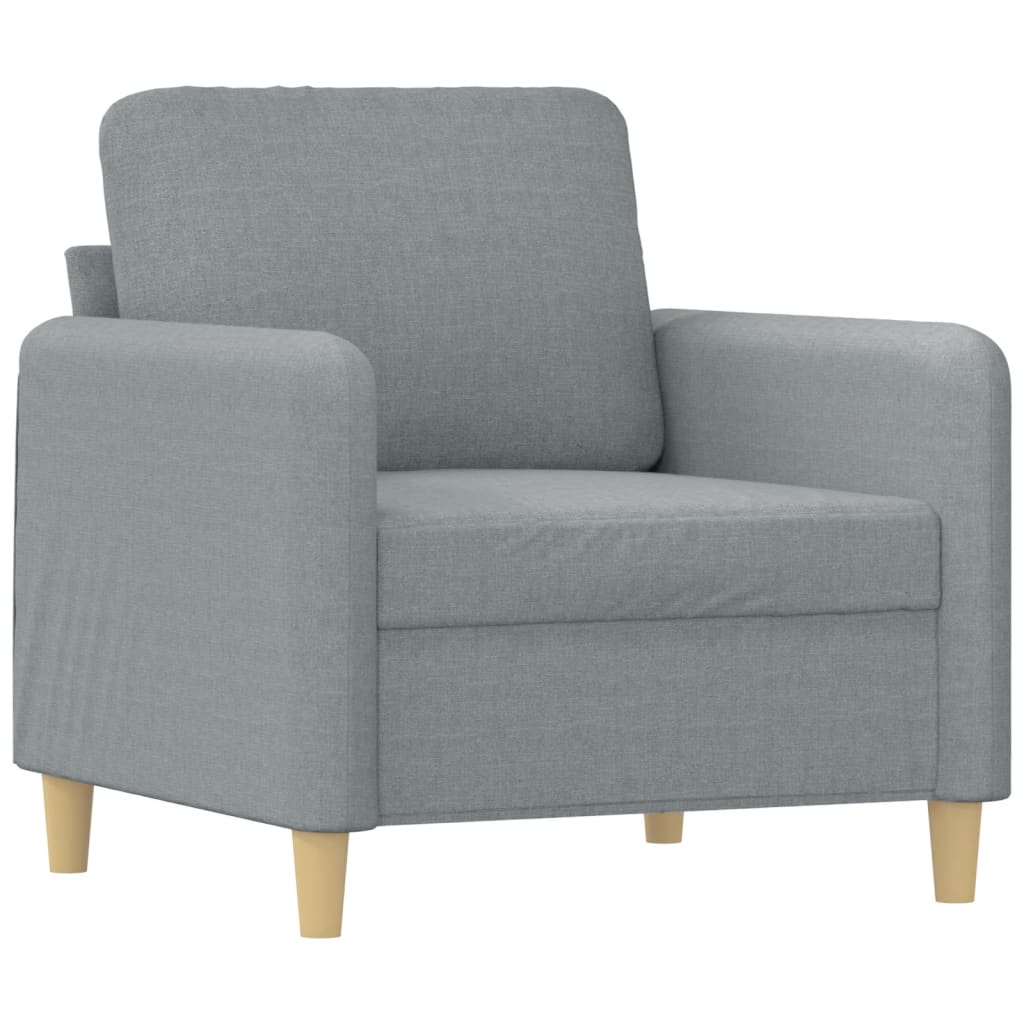 Fauteuil met voetenbank 60 cm stof lichtgrijs is nu te koop bij PeponiXL, paradijselijk wonen!