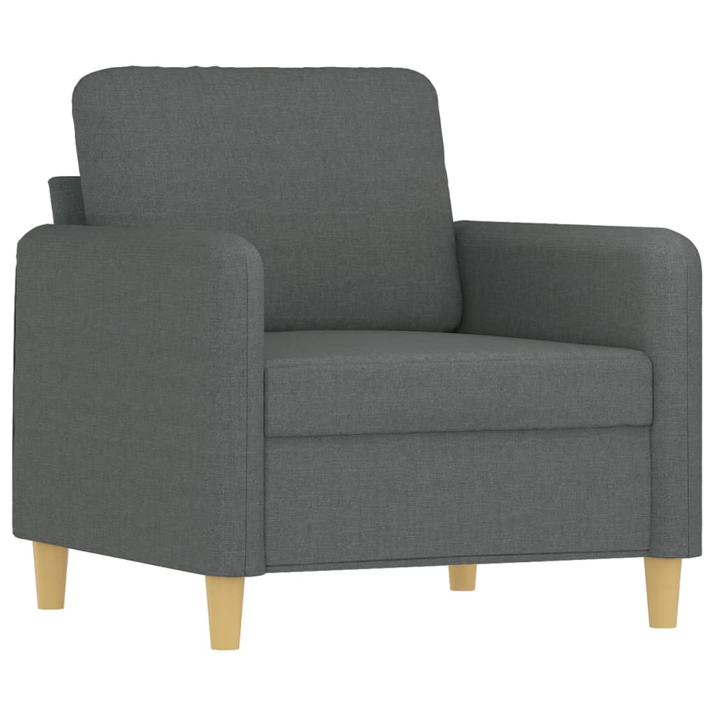 Fauteuil met voetenbank 60 cm stof donkergrijs is nu te koop bij PeponiXL, paradijselijk wonen!