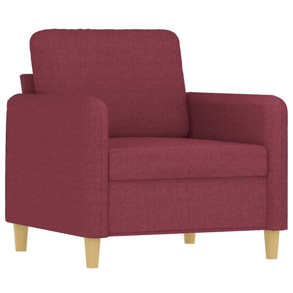 Fauteuil met voetenbank 60 cm stof wijnrood is nu te koop bij PeponiXL, paradijselijk wonen!