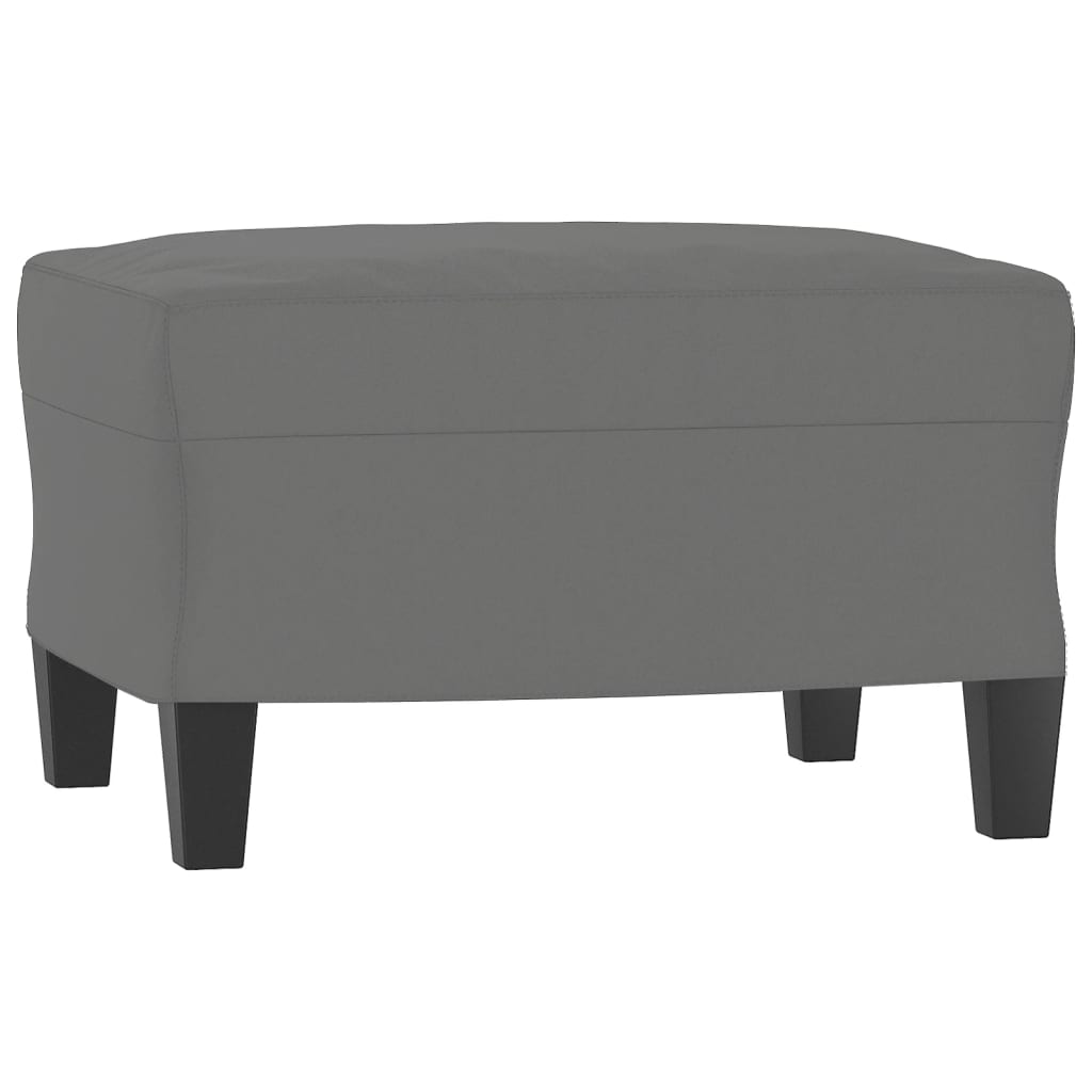 Fauteuil met voetenbank 60 cm microvezelstof donkergrijs is nu te koop bij PeponiXL, paradijselijk wonen!