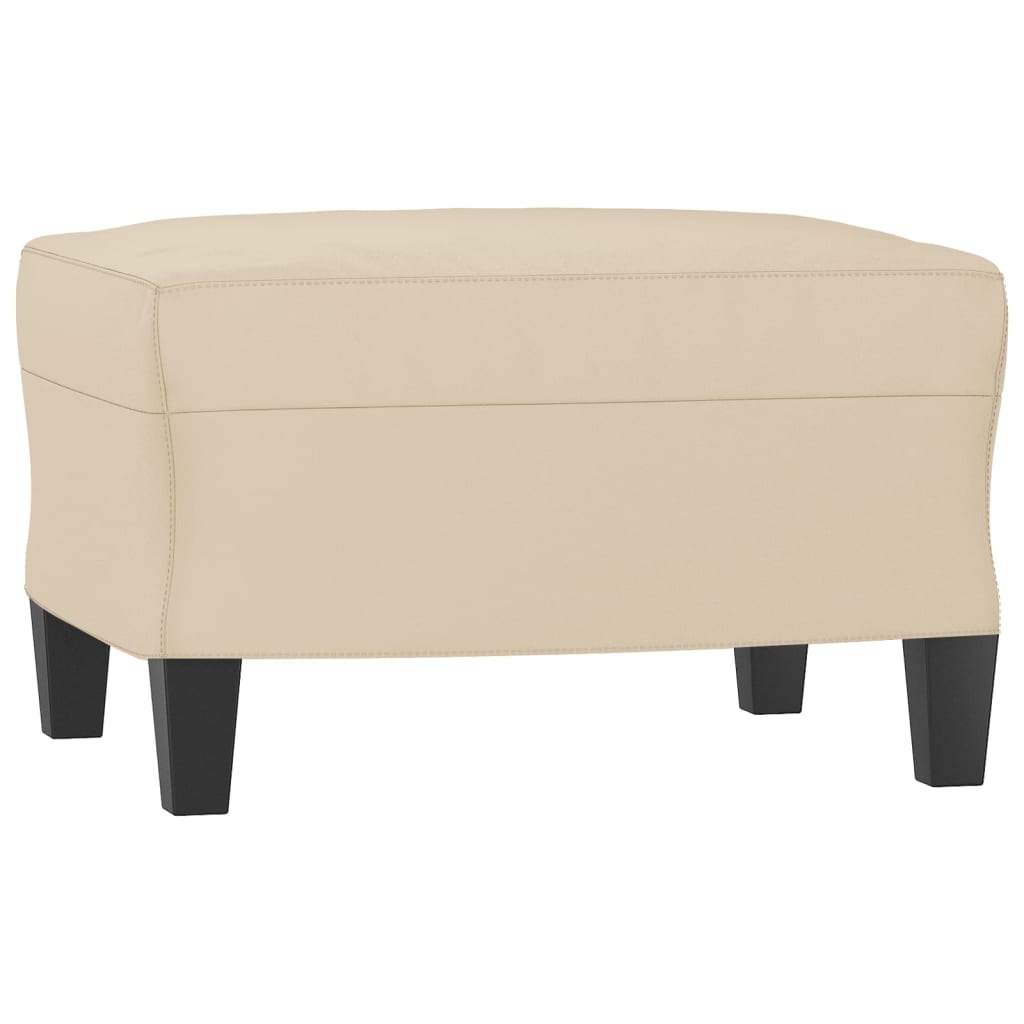 Driezitsbank met voetenbank 180 cm microvezelstof crème is nu te koop bij PeponiXL, paradijselijk wonen!