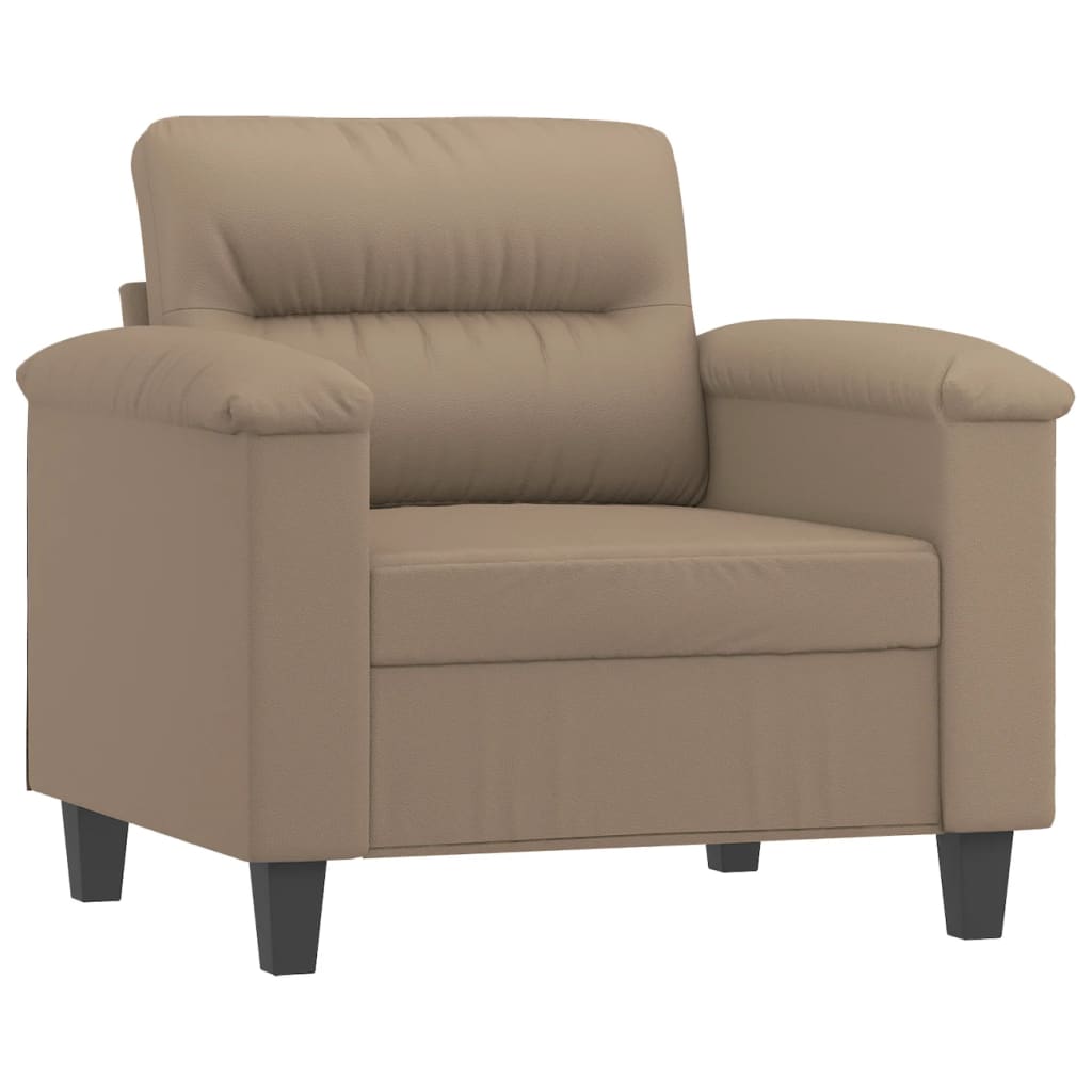 Fauteuil met voetenbank 60 cm kunstleer cappuccinokleurig is nu te koop bij PeponiXL, paradijselijk wonen!