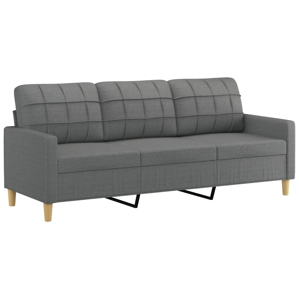 3-delige Loungeset met kussens stof donkergrijs is nu te koop bij PeponiXL, paradijselijk wonen!