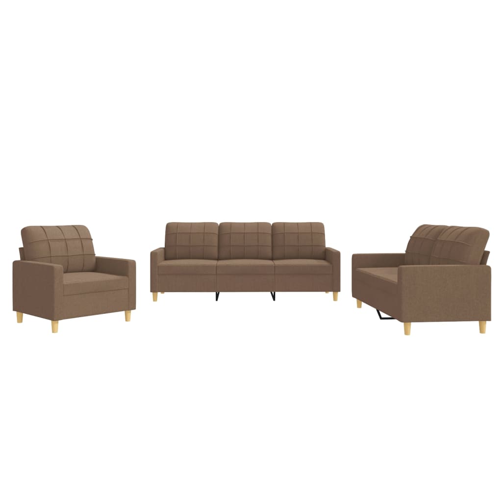 4-delige Loungeset met kussens stof bruin is nu te koop bij PeponiXL, paradijselijk wonen!
