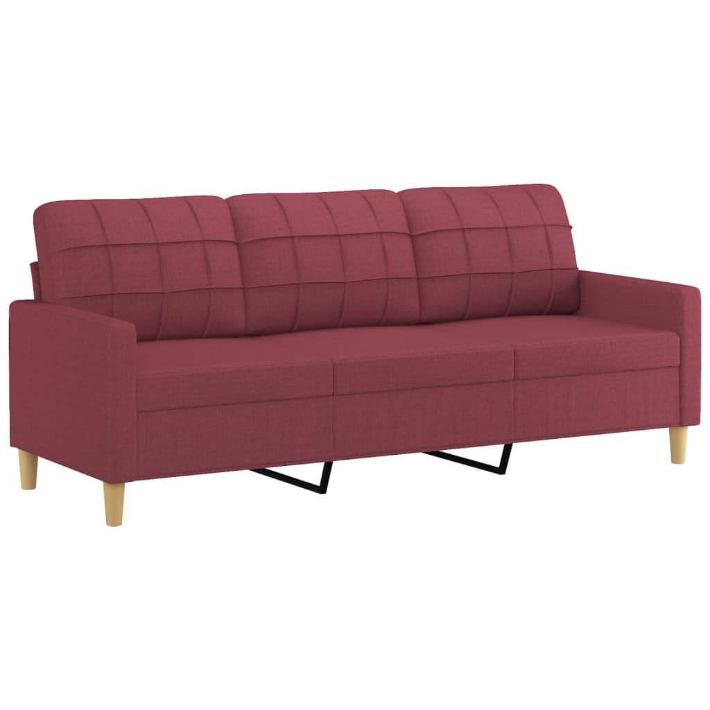 3-delige Loungeset met kussens stof wijnrood is nu te koop bij PeponiXL, paradijselijk wonen!