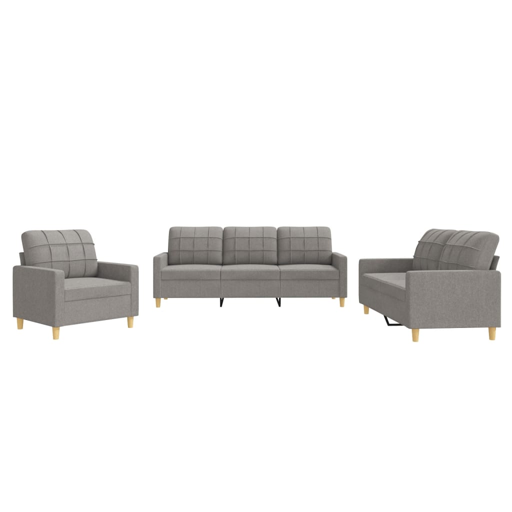 3-delige Loungeset met kussens stof taupe is nu te koop bij PeponiXL, paradijselijk wonen!