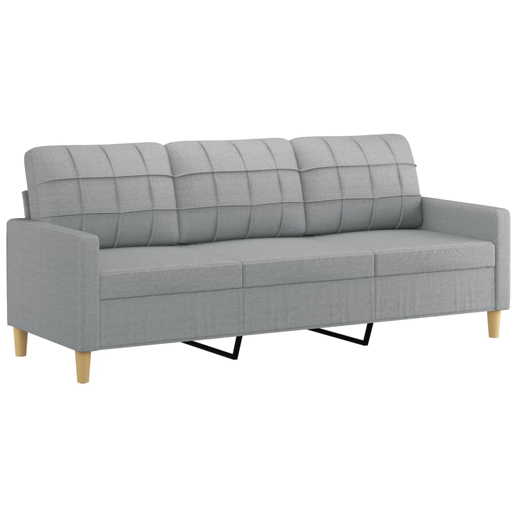 4-delige Loungeset met kussens stof lichtgrijs is nu te koop bij PeponiXL, paradijselijk wonen!