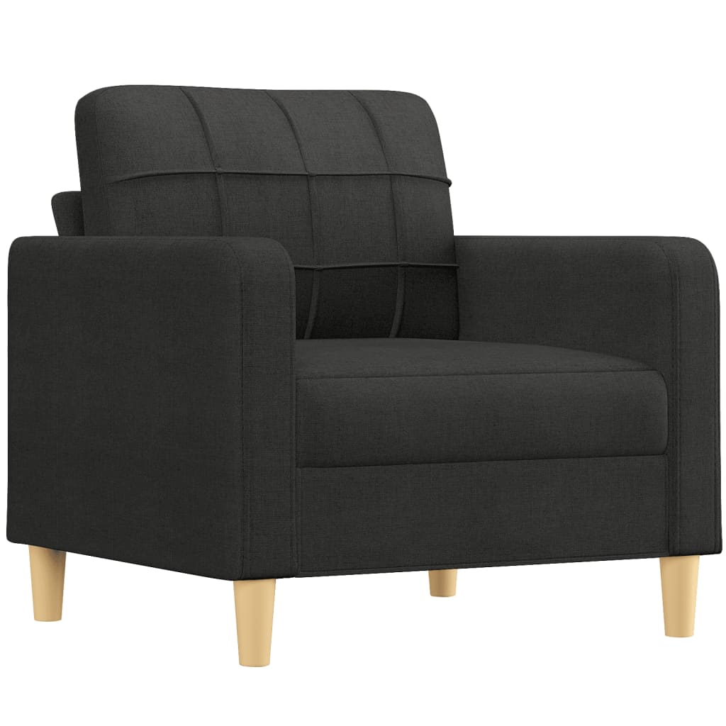 4-delige loungeset met kussens stof zwart is nu te koop bij PeponiXL, paradijselijk wonen!