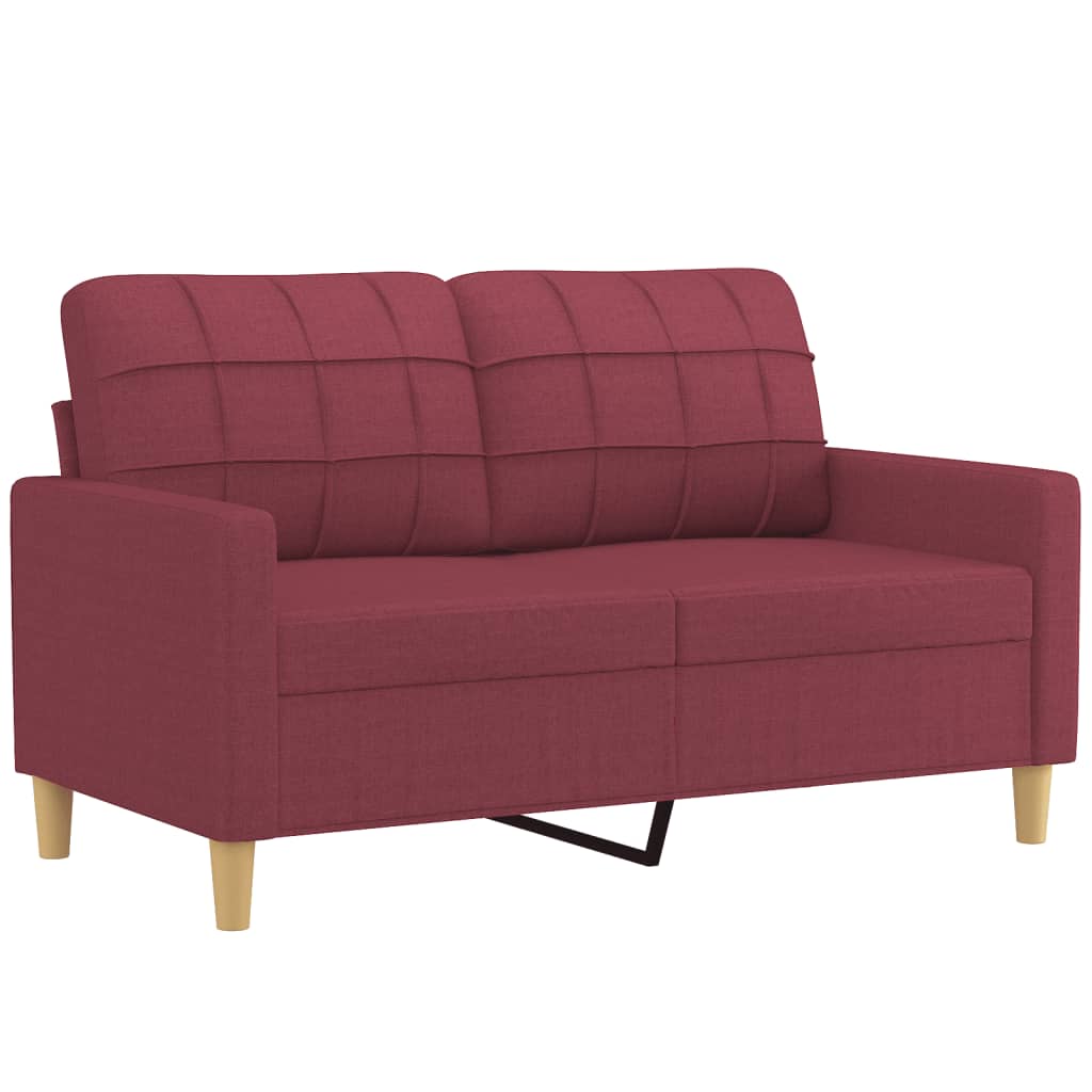 4-delige Loungeset met kussens stof wijnrood is nu te koop bij PeponiXL, paradijselijk wonen!