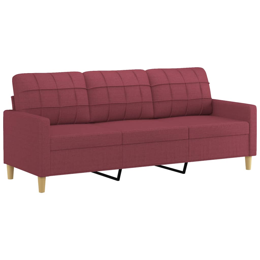 4-delige Loungeset met kussens stof wijnrood is nu te koop bij PeponiXL, paradijselijk wonen!
