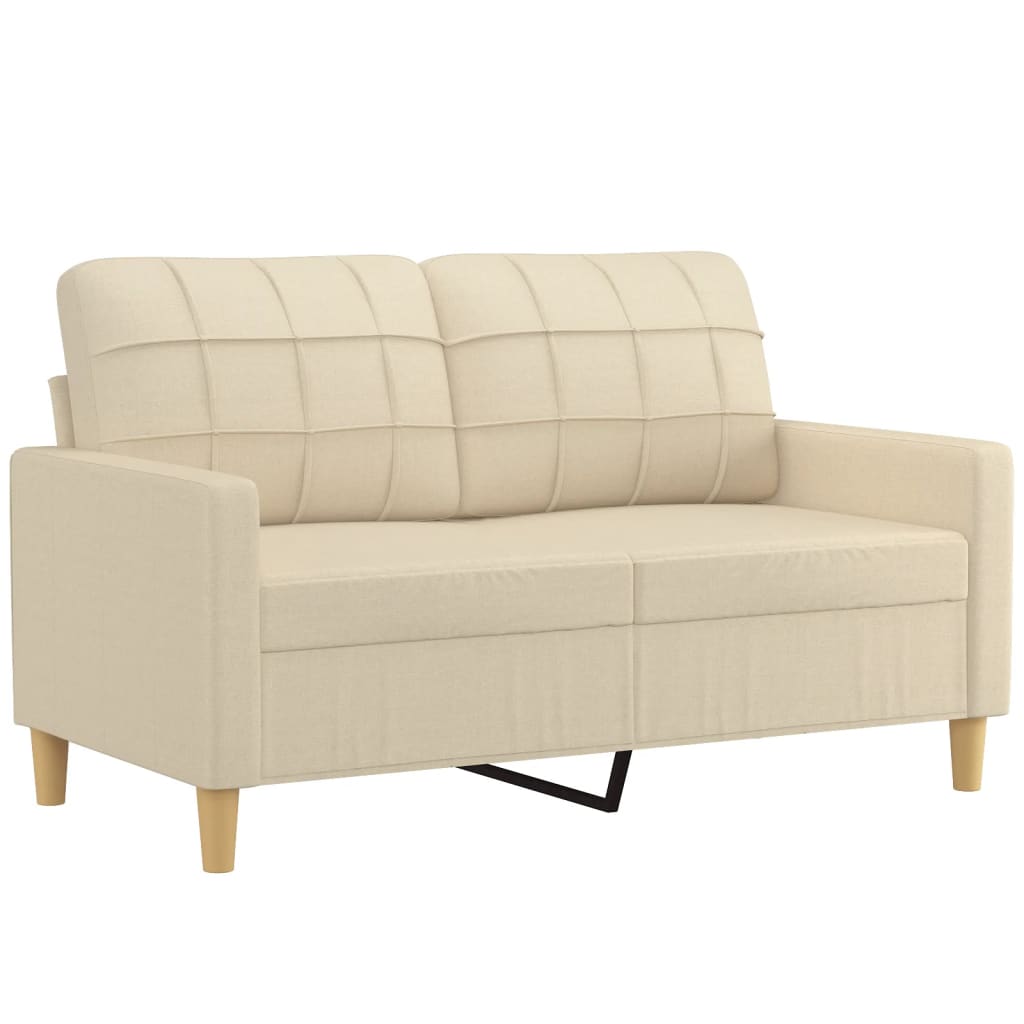 3-delige Loungeset met kussens stof crèmekleurig is nu te koop bij PeponiXL, paradijselijk wonen!
