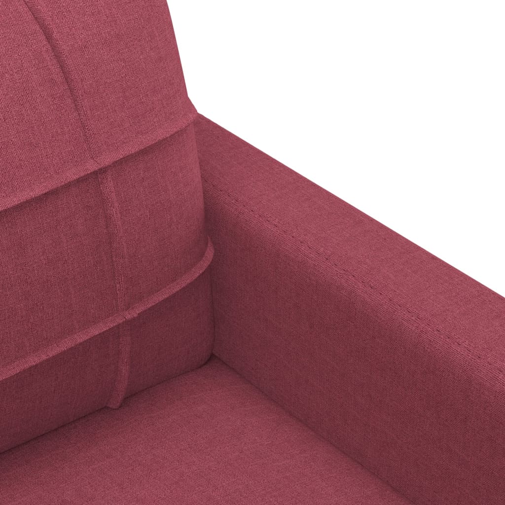 3-delige Loungeset met kussens stof wijnrood is nu te koop bij PeponiXL, paradijselijk wonen!