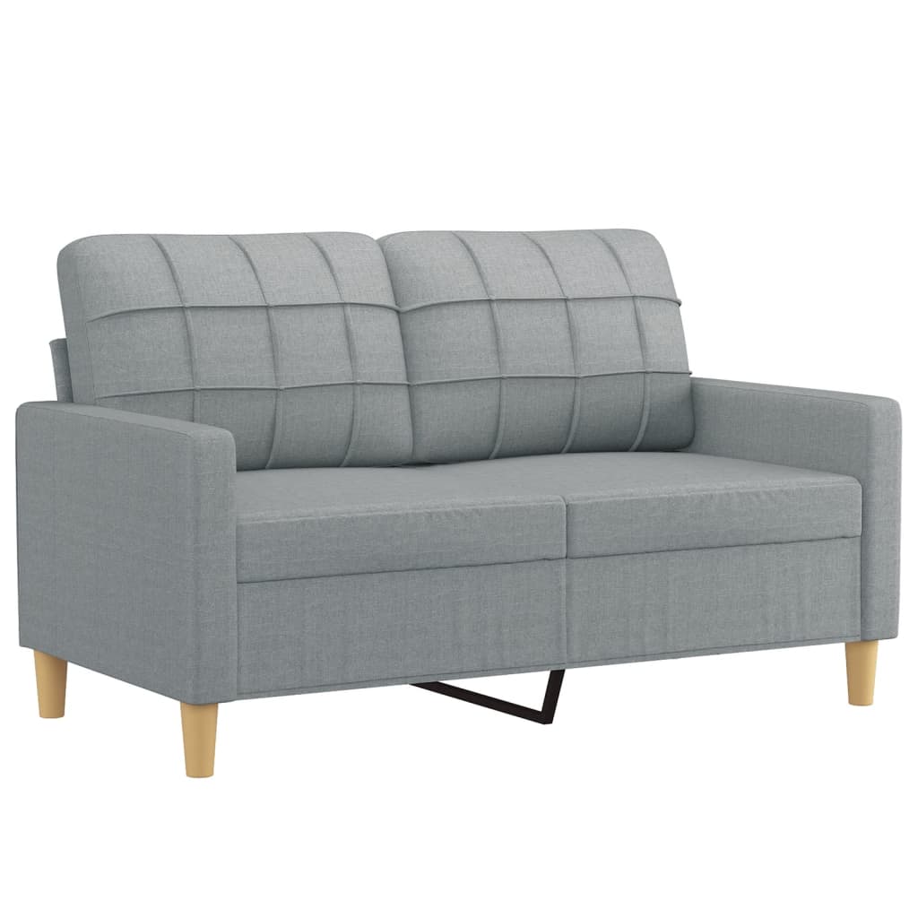 2-delige Loungeset met kussens stof lichtgrijs is nu te koop bij PeponiXL, paradijselijk wonen!