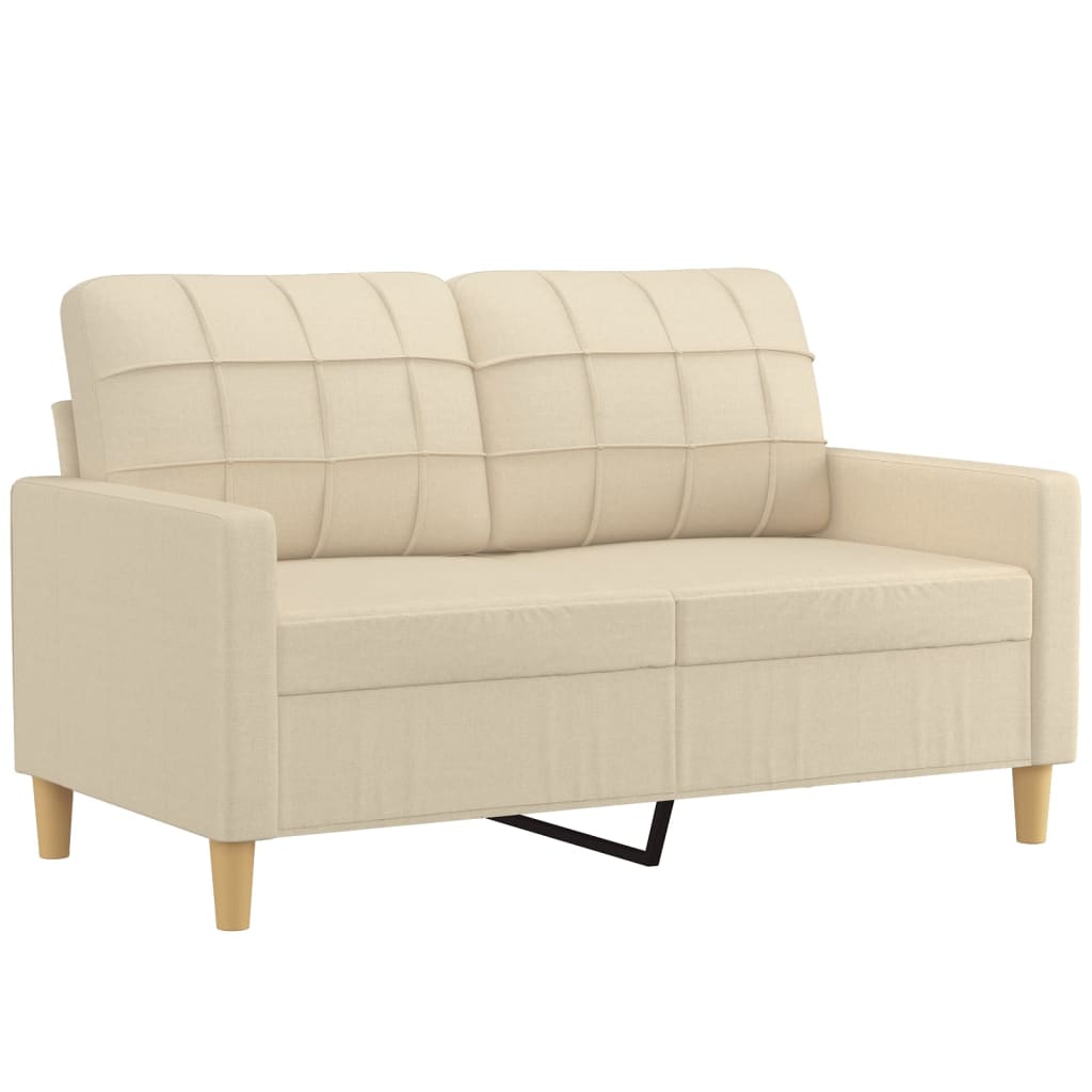 2-delige Loungeset met kussens stof crèmekleurig is nu te koop bij PeponiXL, paradijselijk wonen!