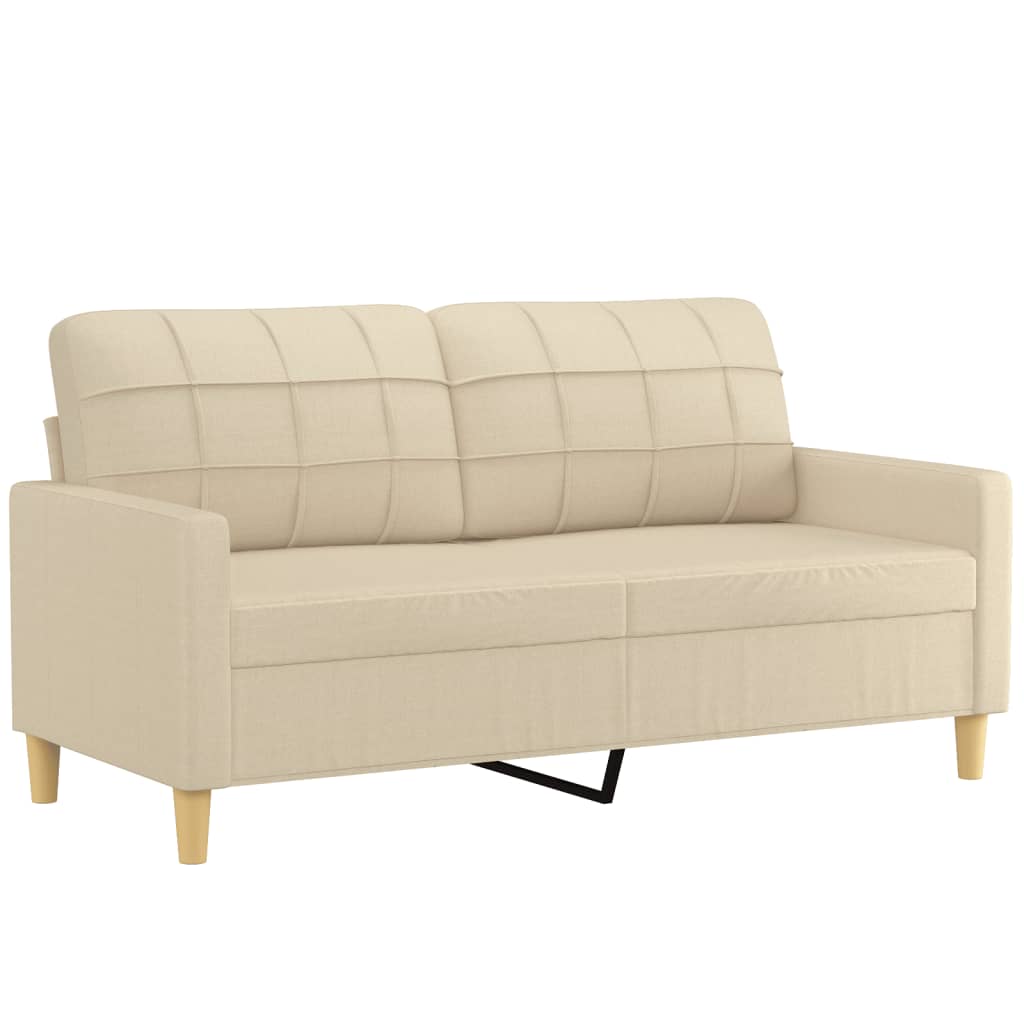 2-delige Loungeset met kussens stof crèmekleurig is nu te koop bij PeponiXL, paradijselijk wonen!