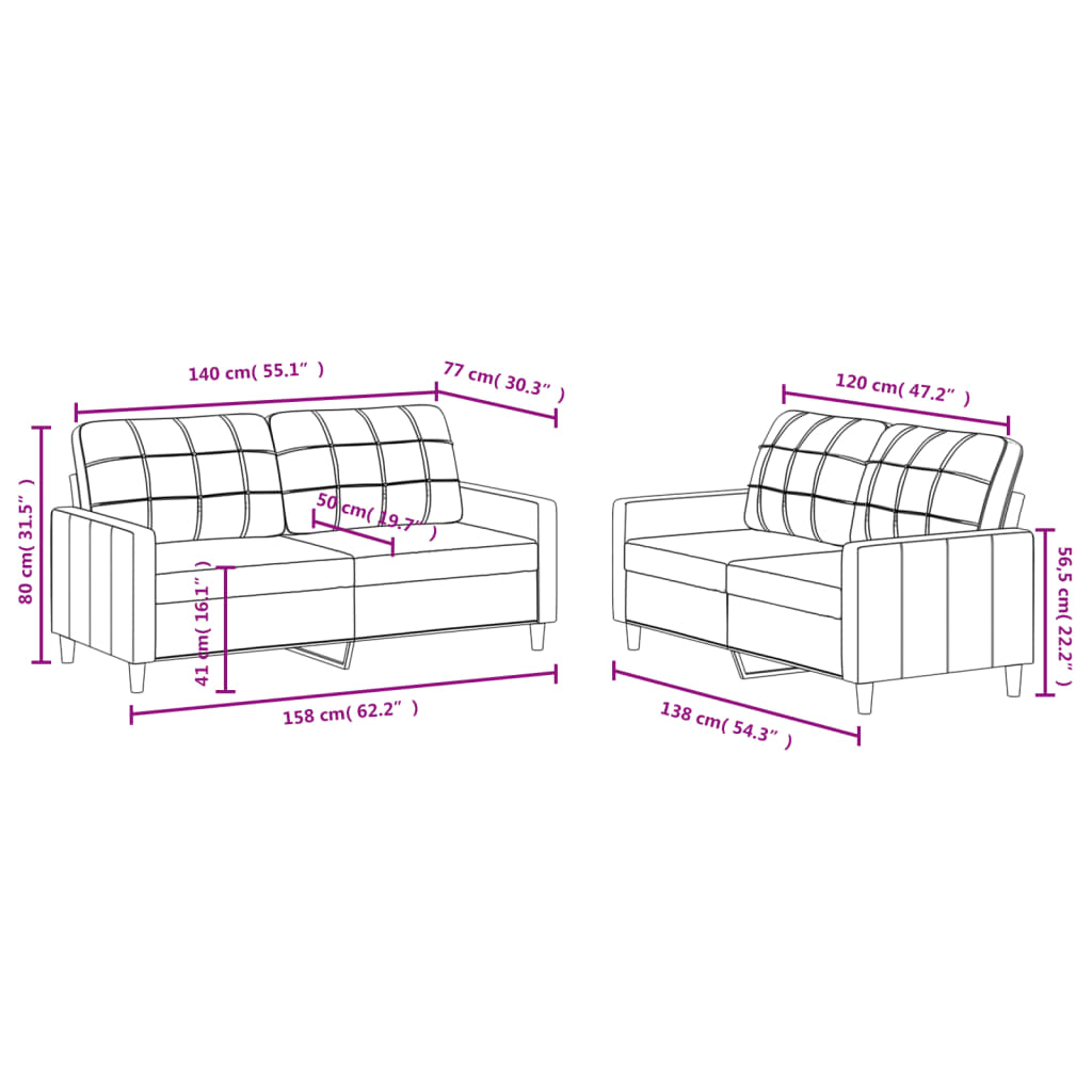 2-delige Loungeset met kussens stof taupe is nu te koop bij PeponiXL, paradijselijk wonen!