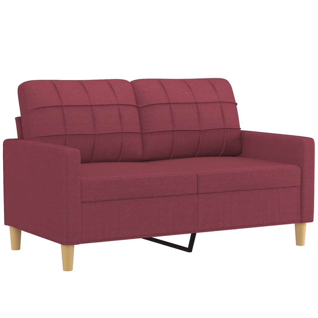 3-delige Loungeset met kussens stof wijnrood is nu te koop bij PeponiXL, paradijselijk wonen!
