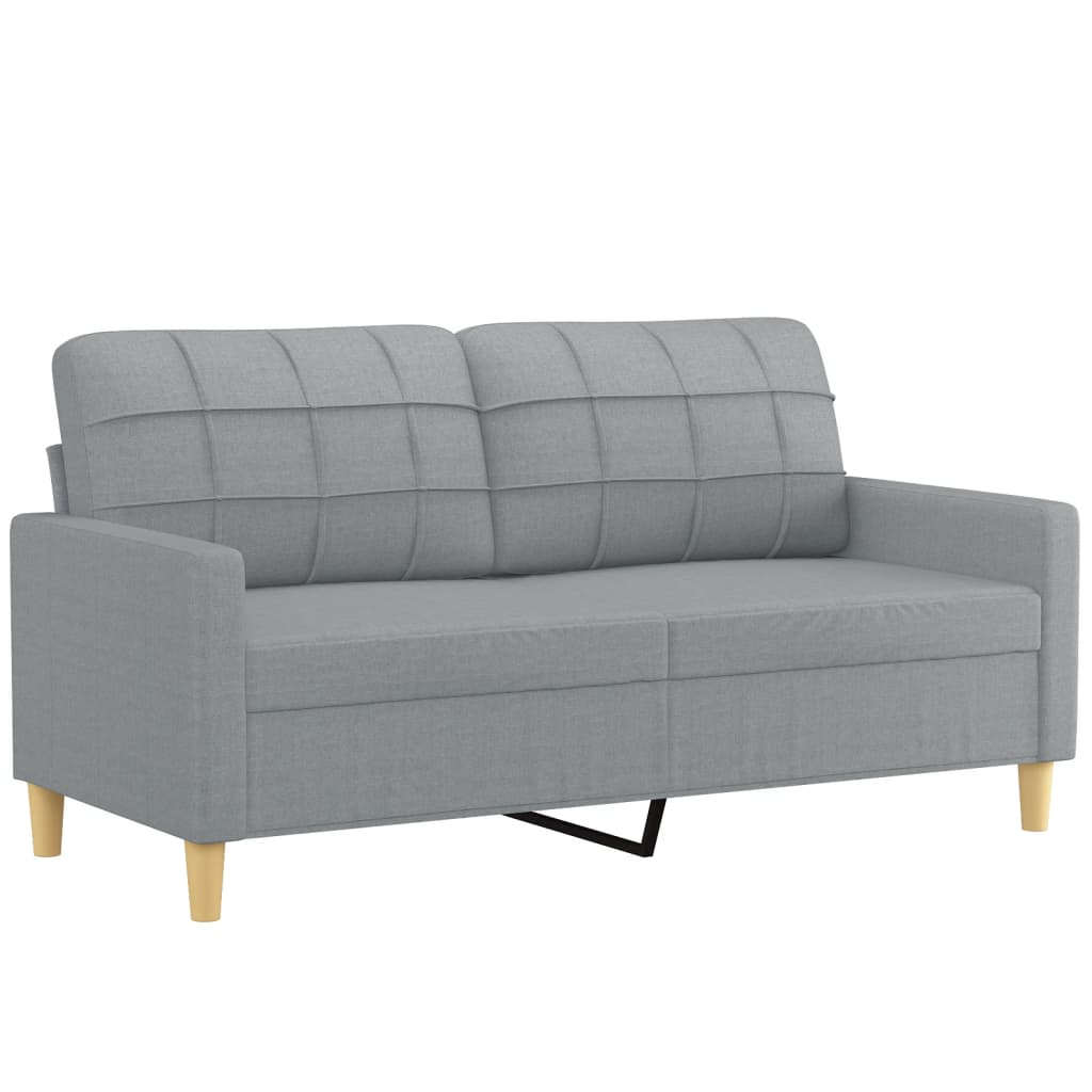 3-delige Loungeset met kussens stof lichtgrijs is nu te koop bij PeponiXL, paradijselijk wonen!