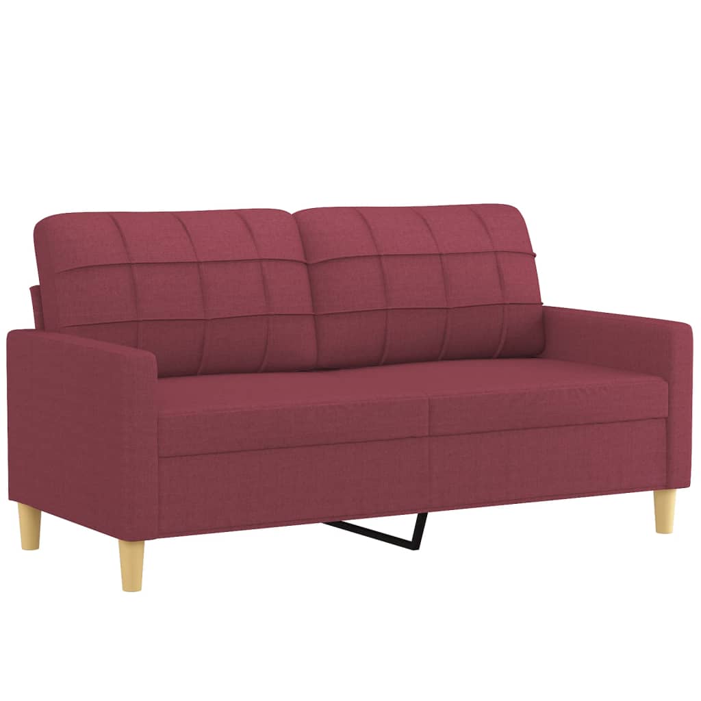 3-delige Loungeset met kussens stof wijnrood is nu te koop bij PeponiXL, paradijselijk wonen!