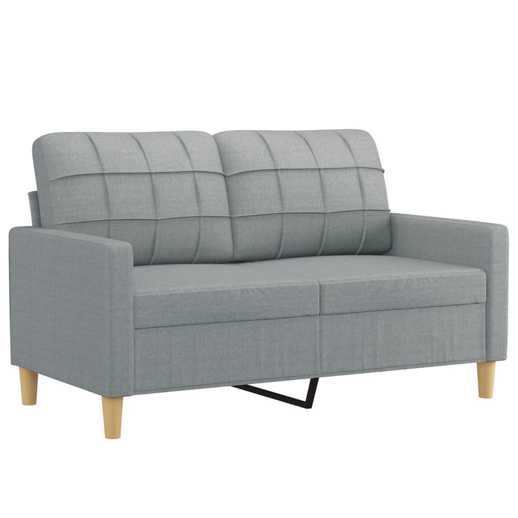 2-delige Loungeset met kussens stof lichtgrijs is nu te koop bij PeponiXL, paradijselijk wonen!
