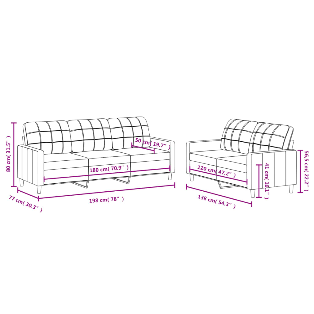 2-delige loungeset met kussens stof zwart is nu te koop bij PeponiXL, paradijselijk wonen!