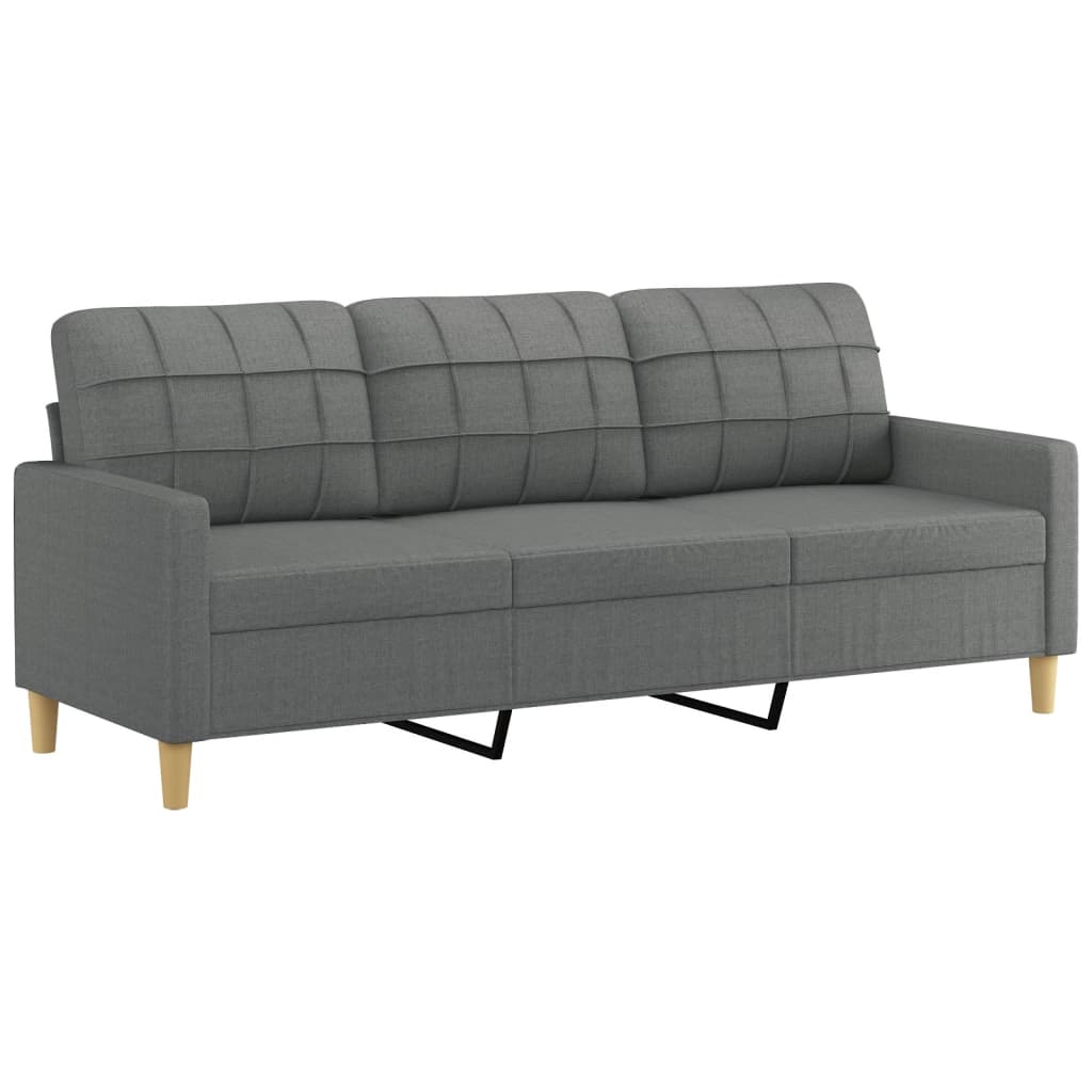 3-delige Loungeset met kussens stof donkergrijs is nu te koop bij PeponiXL, paradijselijk wonen!