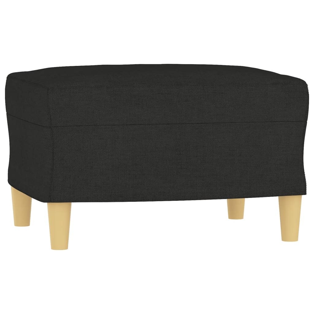 3-delige loungeset met kussens stof zwart is nu te koop bij PeponiXL, paradijselijk wonen!