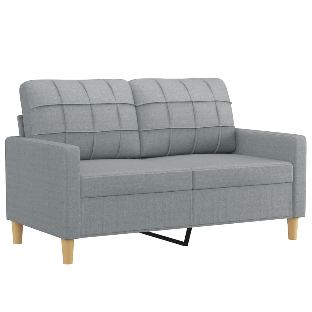 2-delige Loungeset met kussens stof lichtgrijs is nu te koop bij PeponiXL, paradijselijk wonen!