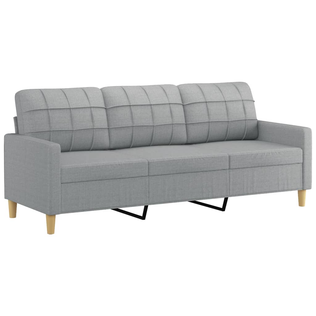 2-delige Loungeset met kussens stof lichtgrijs is nu te koop bij PeponiXL, paradijselijk wonen!