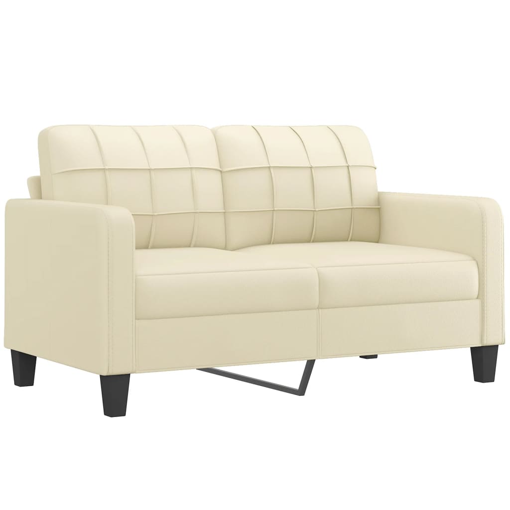 2-delige Loungeset met kussens kunstleer crème is nu te koop bij PeponiXL, paradijselijk wonen!