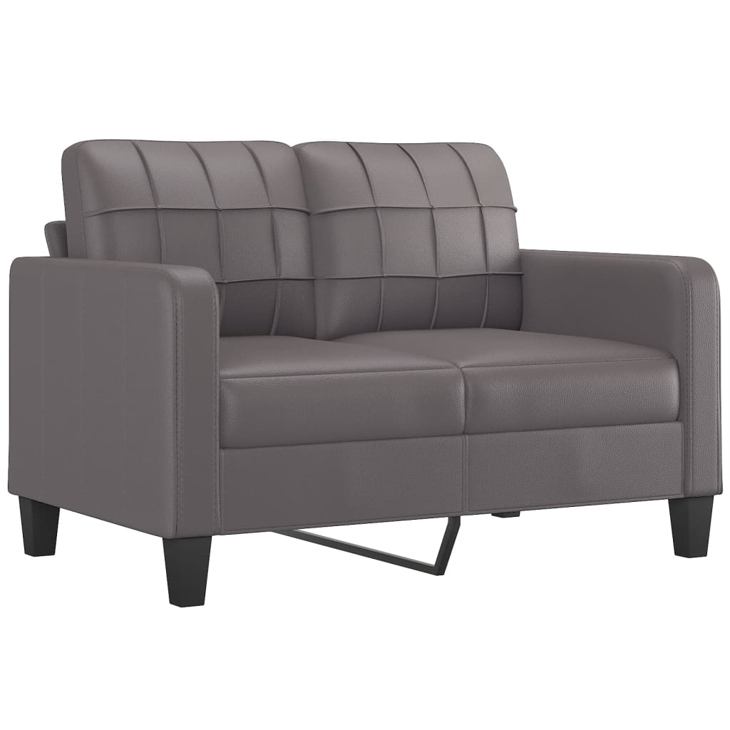 2-delige Loungeset met kussens kunstleer grijs is nu te koop bij PeponiXL, paradijselijk wonen!