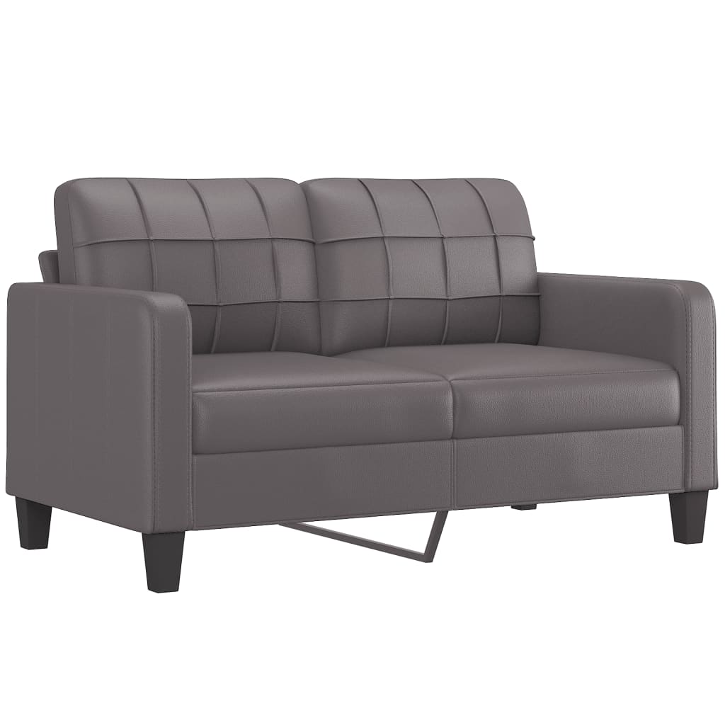 2-delige Loungeset met kussens kunstleer grijs is nu te koop bij PeponiXL, paradijselijk wonen!