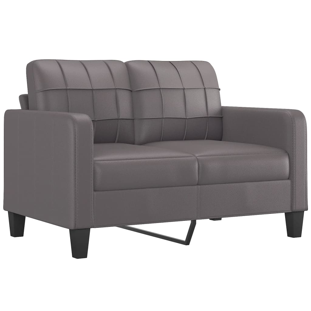 3-delige Loungeset met kussens kunstleer grijs is nu te koop bij PeponiXL, paradijselijk wonen!