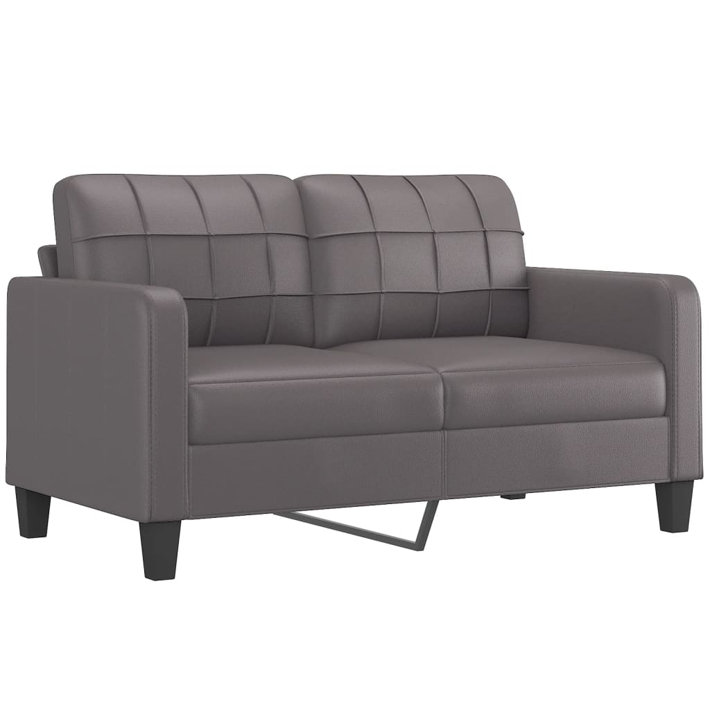 3-delige Loungeset met kussens kunstleer grijs is nu te koop bij PeponiXL, paradijselijk wonen!