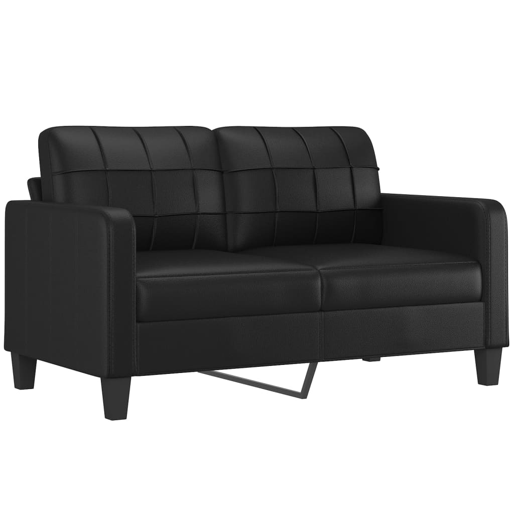 3-delige Loungeset met kussens kunstleer zwart is nu te koop bij PeponiXL, paradijselijk wonen!