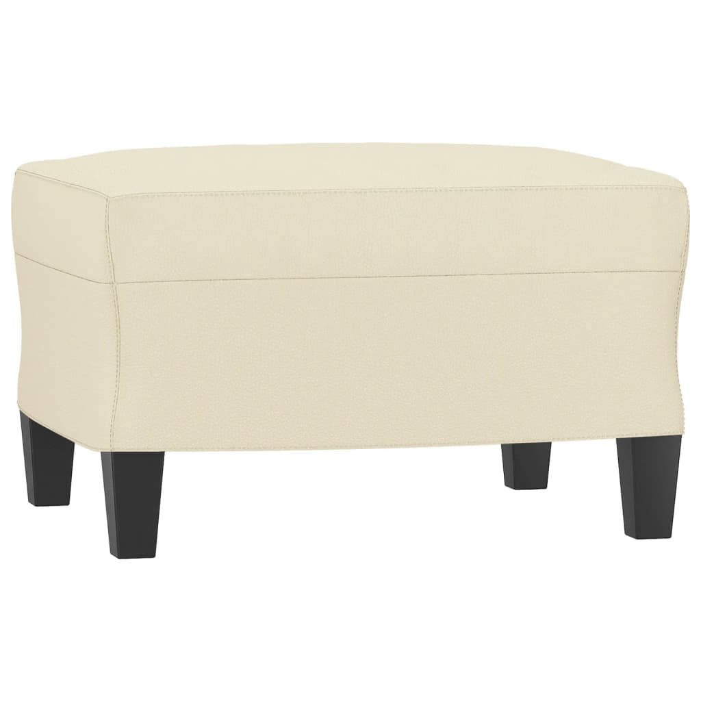 3-delige Loungeset met kussens kunstleer crèmekleurig is nu te koop bij PeponiXL, paradijselijk wonen!