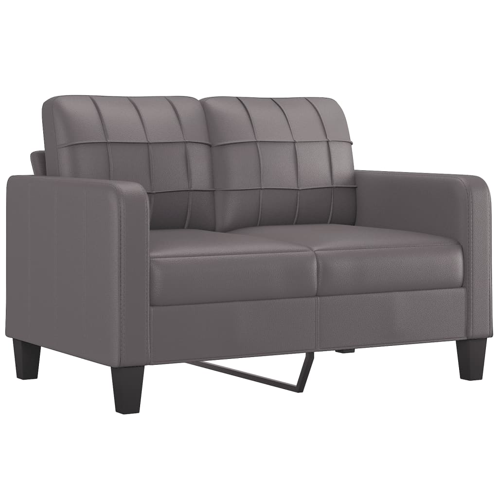 2-delige Loungeset met kussens kunstleer grijs is nu te koop bij PeponiXL, paradijselijk wonen!