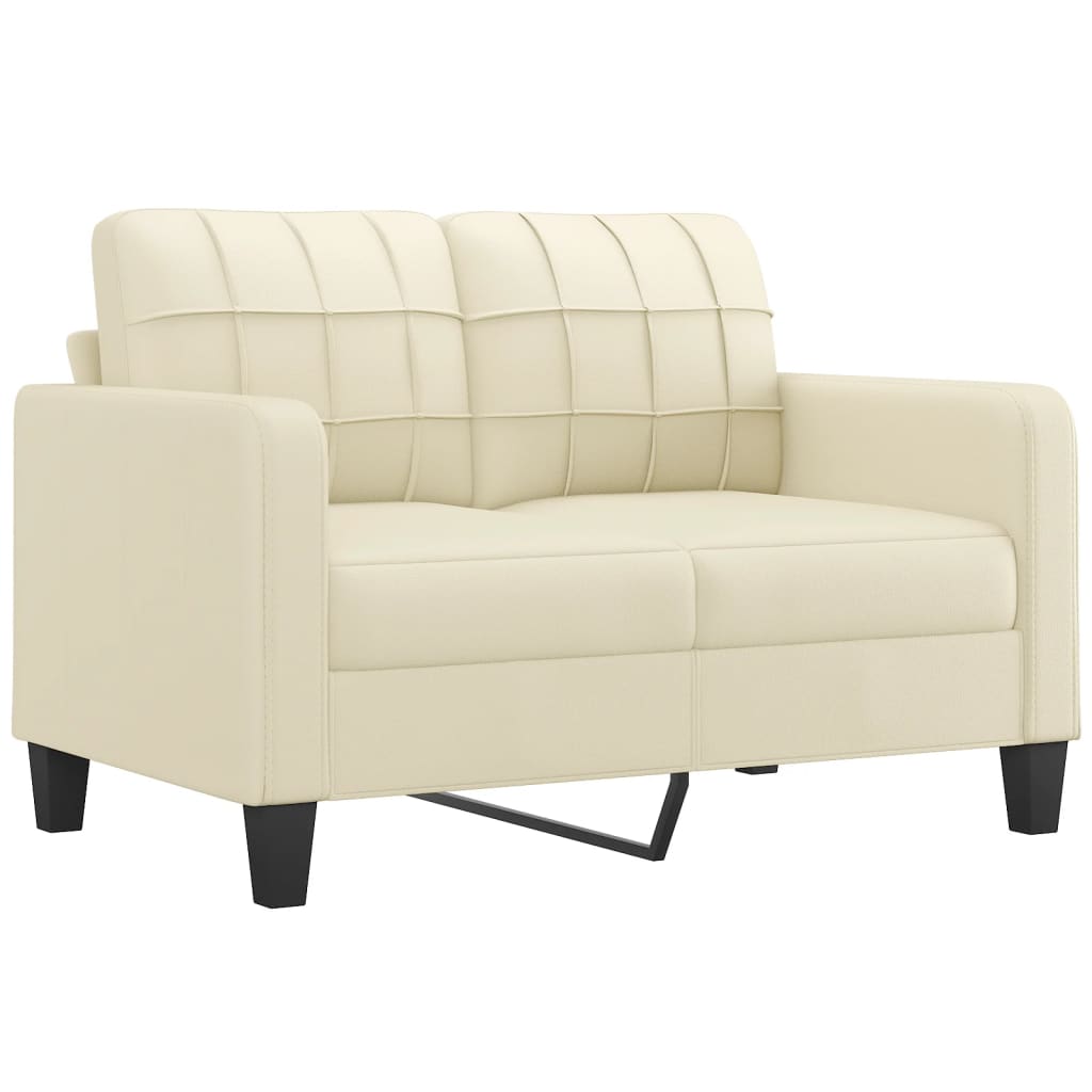 3-delige Loungeset met kussens kunstleer crème is nu te koop bij PeponiXL, paradijselijk wonen!
