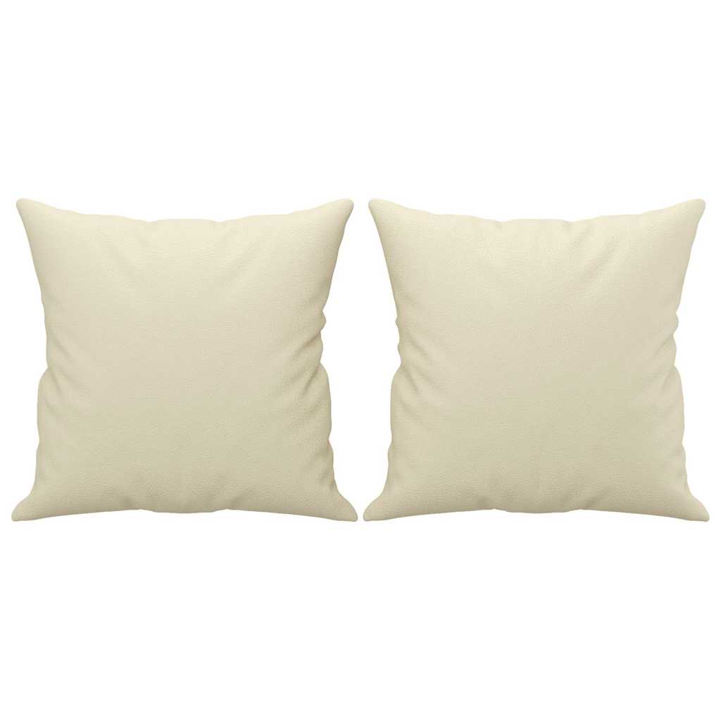 2-delige Loungeset met kussens kunstleer crèmekleurig is nu te koop bij PeponiXL, paradijselijk wonen!