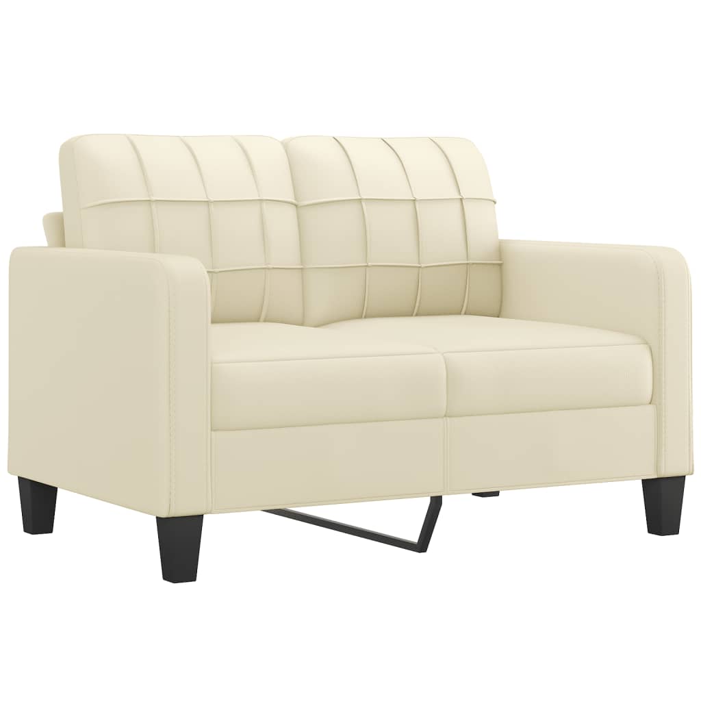 3-delige Loungeset met kussens kunstleer crèmekleurig is nu te koop bij PeponiXL, paradijselijk wonen!