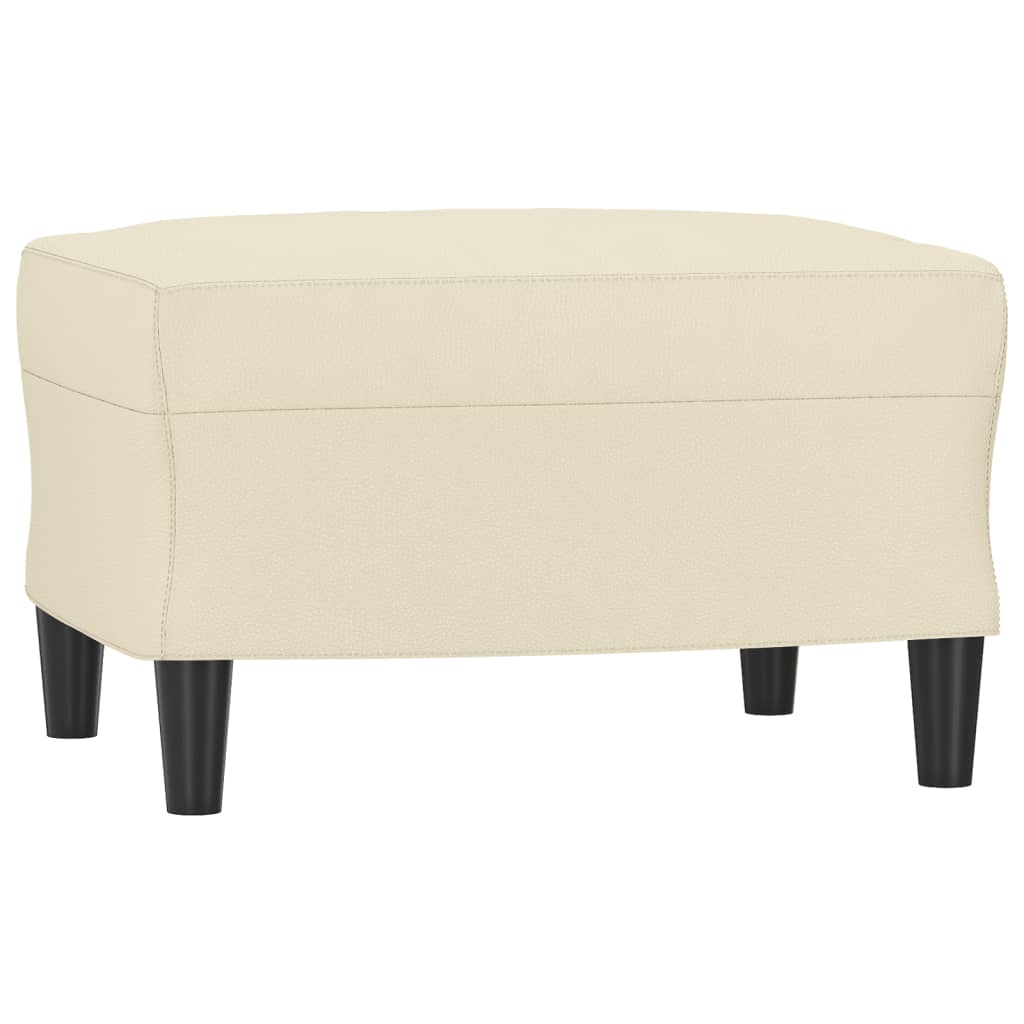 3-delige Loungeset met kussens kunstleer crèmekleurig is nu te koop bij PeponiXL, paradijselijk wonen!