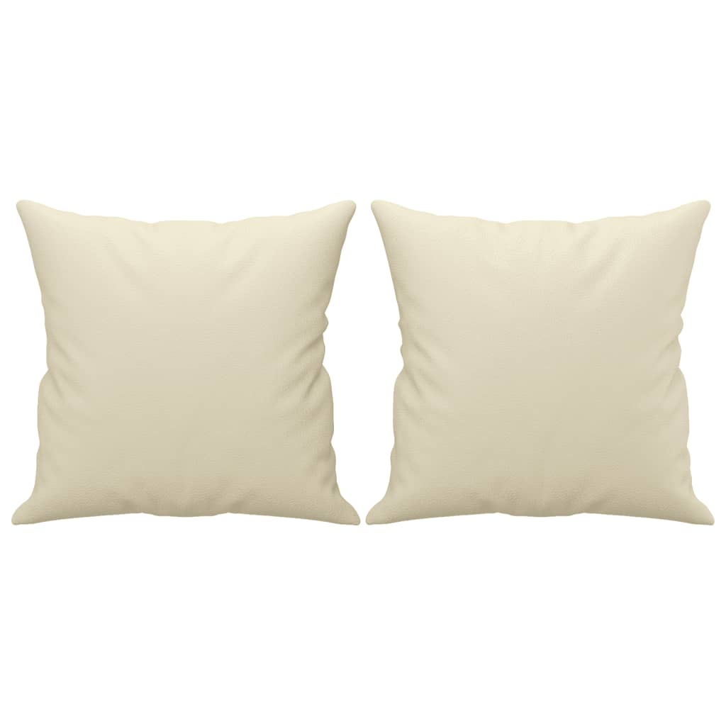 3-delige Loungeset met kussens kunstleer crèmekleurig is nu te koop bij PeponiXL, paradijselijk wonen!