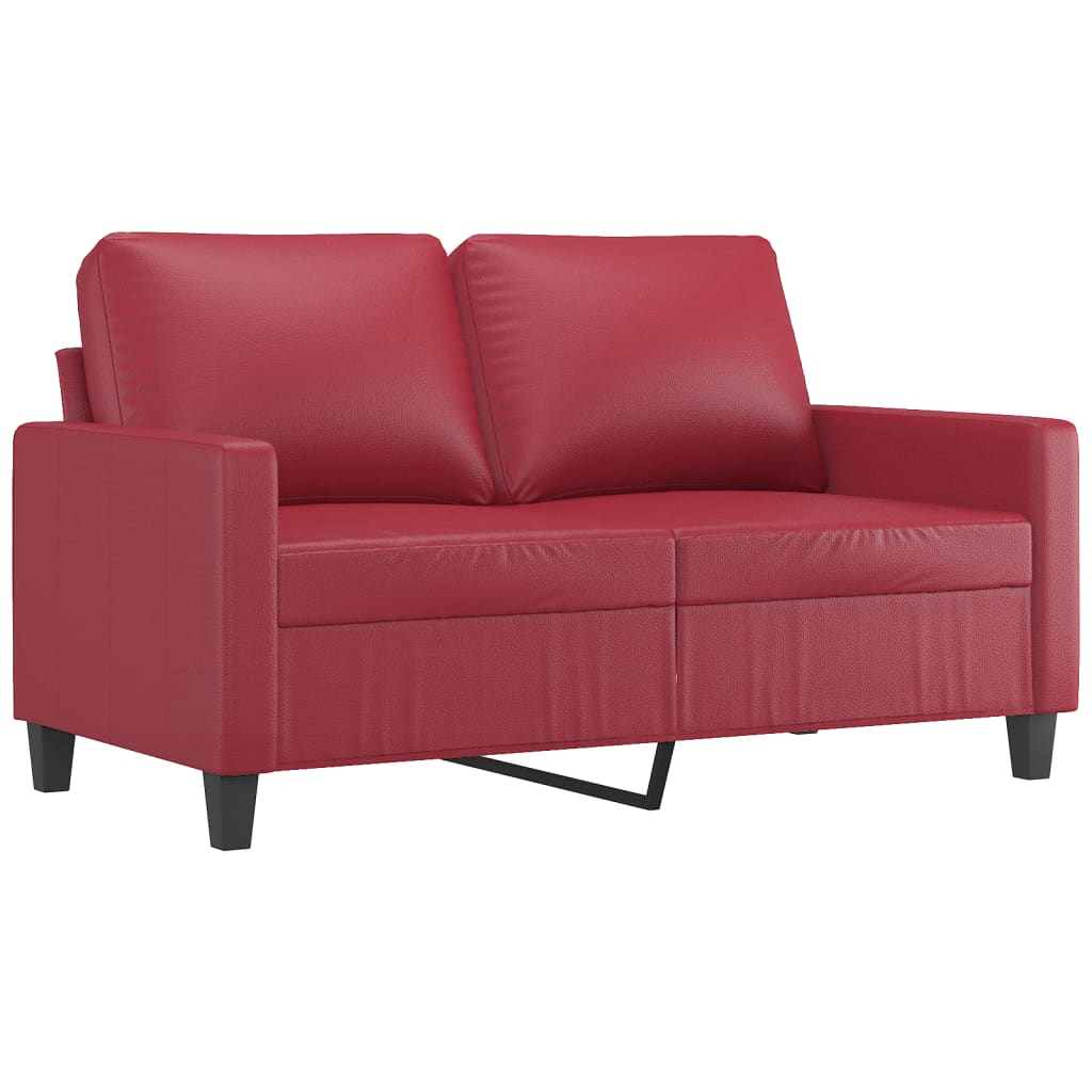 3-delige Loungeset met kussens kunstleer wijnrood is nu te koop bij PeponiXL, paradijselijk wonen!