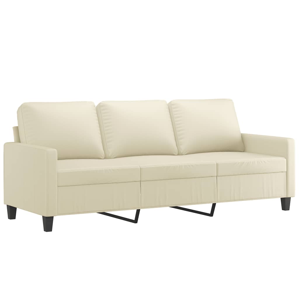 4-delige Loungeset met kussens kunstleer crème is nu te koop bij PeponiXL, paradijselijk wonen!