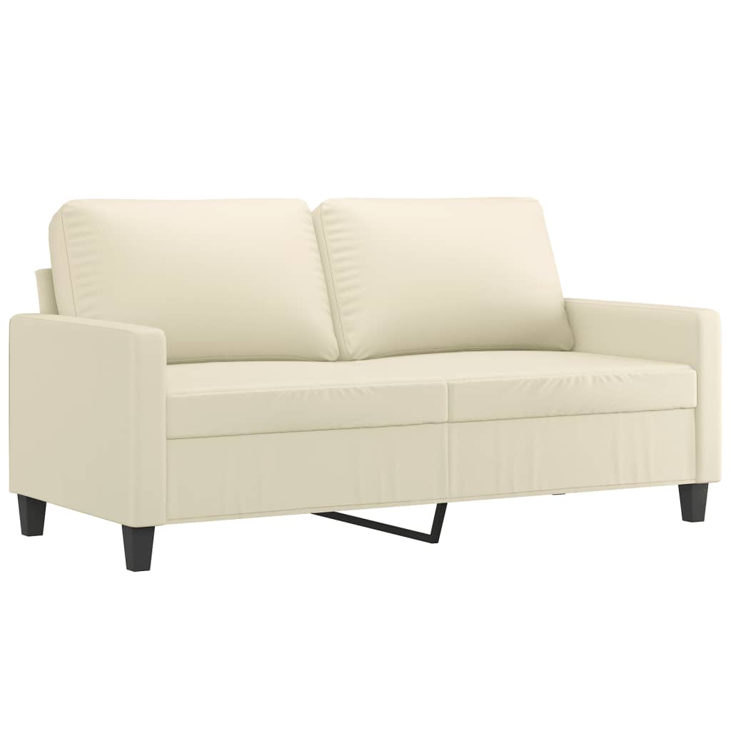 2-delige Loungeset met kussens kunstleer crème is nu te koop bij PeponiXL, paradijselijk wonen!